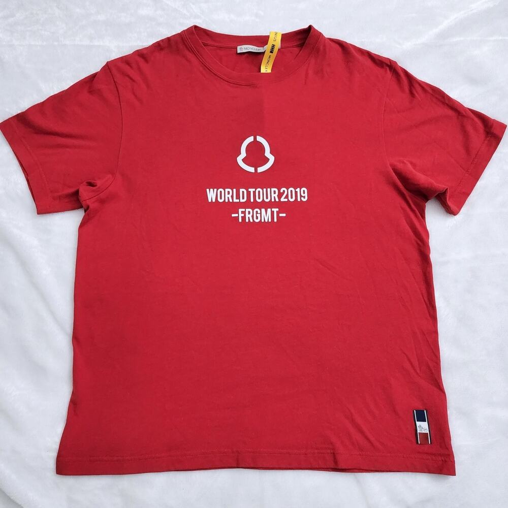 Moncler Genius 7 Moncler x Fragment 'World Tour 2019' T-shirt Red | MSRP $300